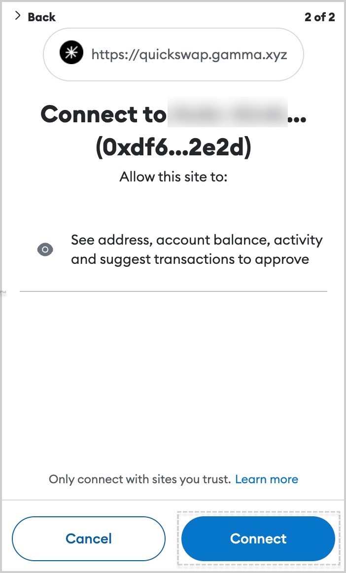 Click Connect