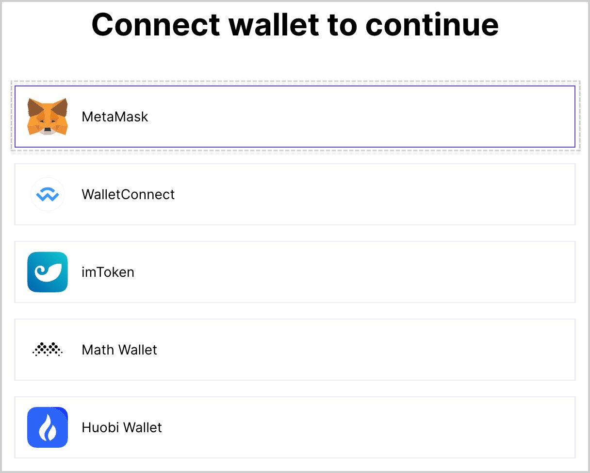 Click Connect Wallet