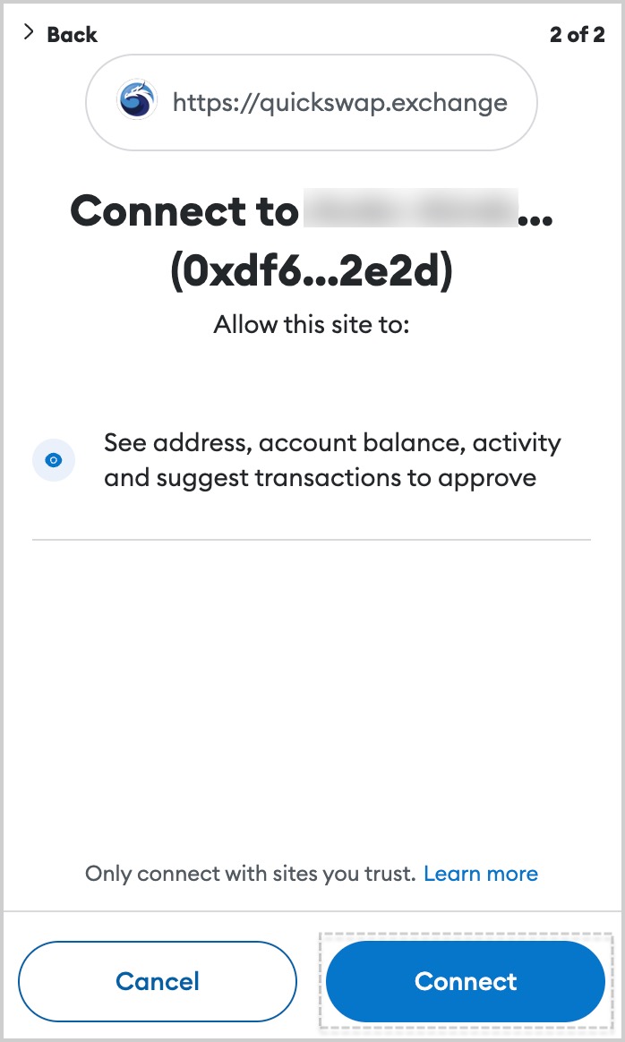 Click Connect