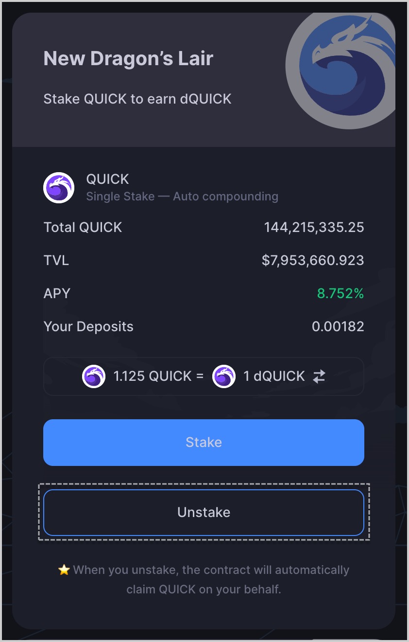 Click Unstake